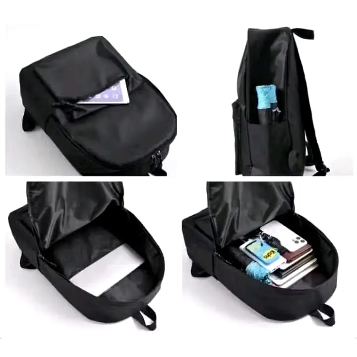 Kariemake -Tas ransel sekolah punggung cocok untuk Pria wanita (Unisex) Bahan kanvas D300 backpack Cewek Cowok 2