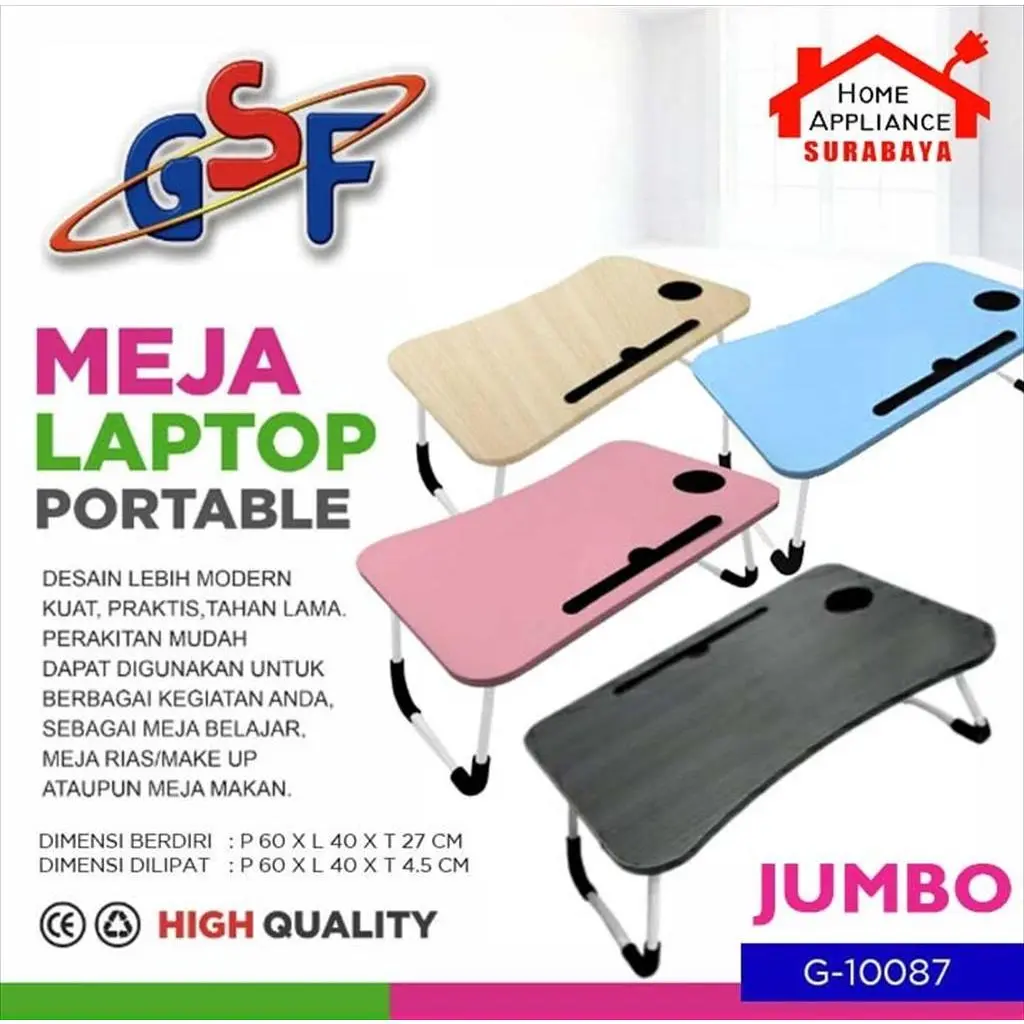 GSF Meja Laptop Lipat Portable - Meja Belajar Anak MINI 5030 / JUMBO 10087 / GSF-1387