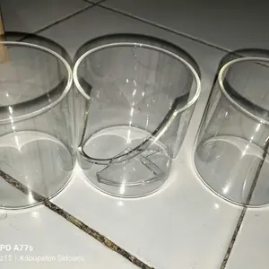CHOTA  Tempat Bumbu Dapur Borosilicate 3in1 Dengan Alas Tatakan dan Sendok Kayu Toples Bumbu Garam Gula Merica Kaca Kitchenware