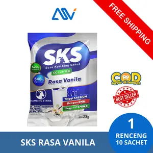 SKS Susu Etawa | Favorit Bunda Muzdalifah | Susu SKS Rasa Vanila 10 Sachet Tinggi Kalsium dan Vitamin D