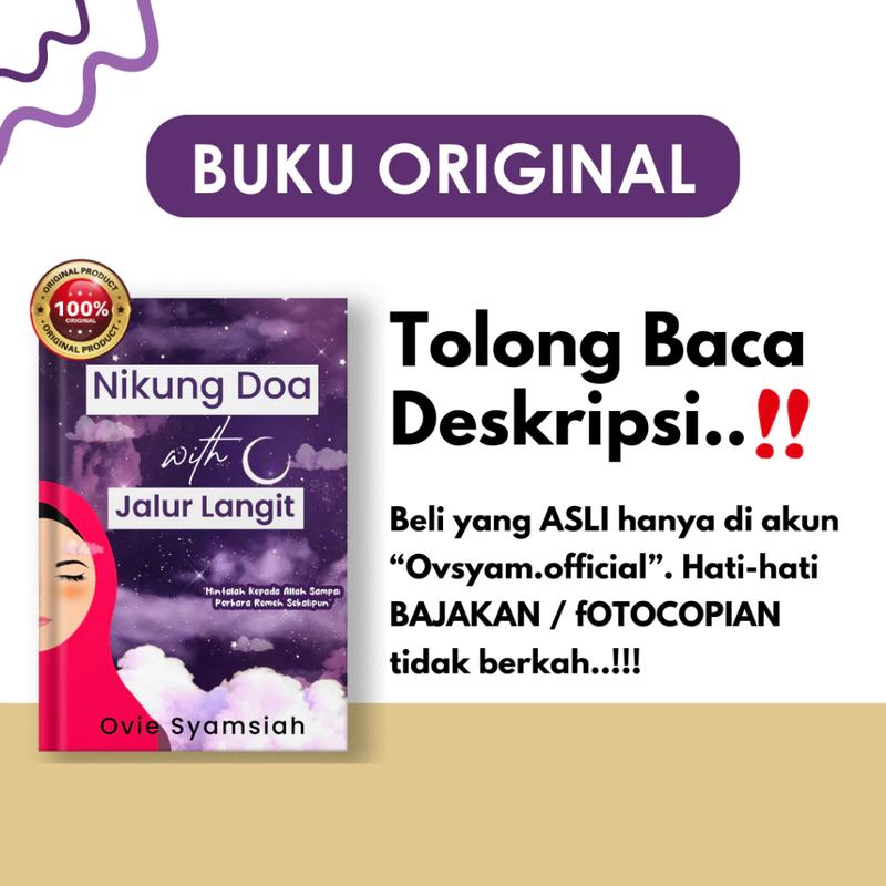 BUKU NIKUNG DOA DENGAN JALUR LANGIT ORIGINAL BY OVIE SYAMSIAH GRATIS ONGKIR 0
