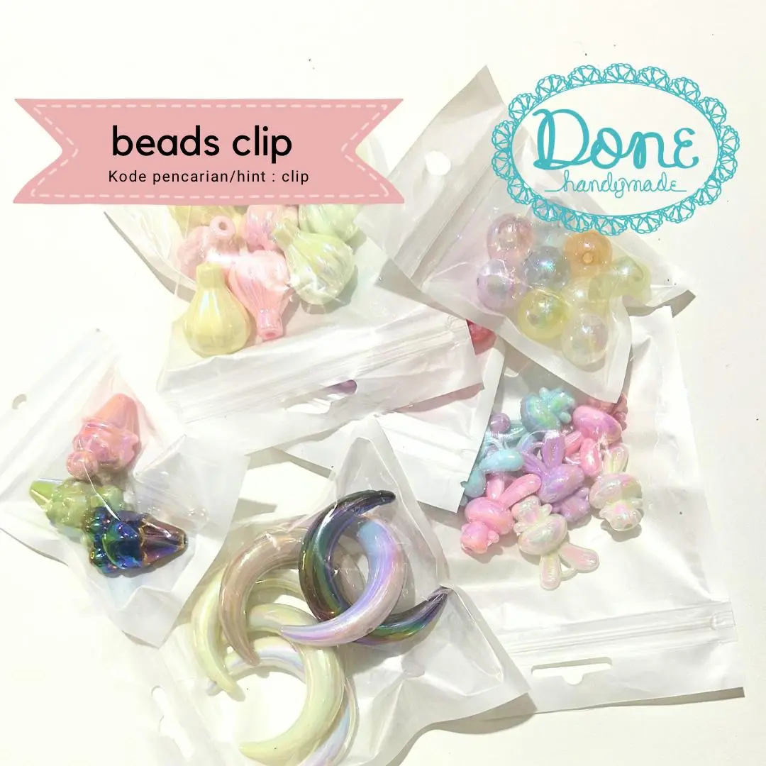 done handymade beads manik klip klipan diy meronce clip strap phone keychain gantungan kunci gantungan handphone kerajinan tangan