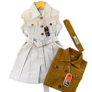 KENZIE GROSIR Dress Miyako Baju Premium Anak Perempuan Usia 1-8 Tahun Bayi Cewek Gaun Lengan Katun Stretch Tali Pinggang Adjustable