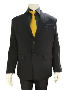 CARLOS MORENO Jas Kerja Formal Uniform SSSF-L2538-08 WARNA BLACK SLIM FIT K2 Bahan Tetoron Cotton Nyaman Cocok untuk Bekerja dan Acara Formal