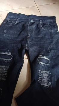 Product Review of Legging 7/8 ripped jeans/Legging fhashio/legging wanita Celana Nyaman from m**8 0