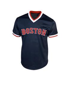 Camiseta de béisbol bordada en estilo vintage para hombre, de color azul, cuello en V deportivo, manga corta, corte holgado, ideal para entrenamiento y uso casual en todas las estaciones