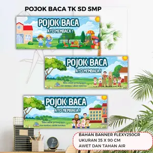 Poster POJOK BACA Stationery poster pendidikan literasi