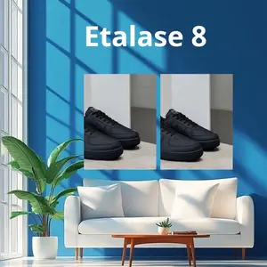 SEPATU SNEAKERS PRIA WANITA FLOW FULL HITAM