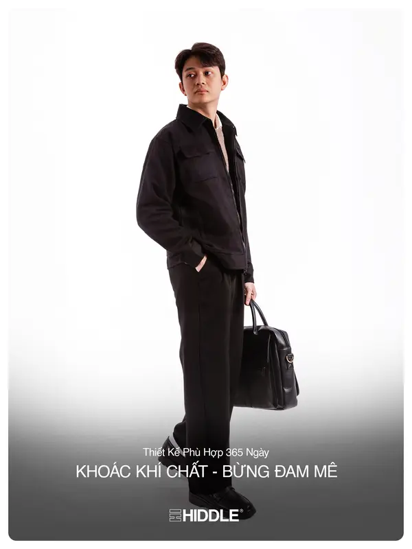Áo khoác nam cao cấp hàng hiệu HIDDLE túi hộp thật vải kaki, nỉ dạ,dạ tweed, da lộn 2 lớp nhiều màu, có túi trong 5