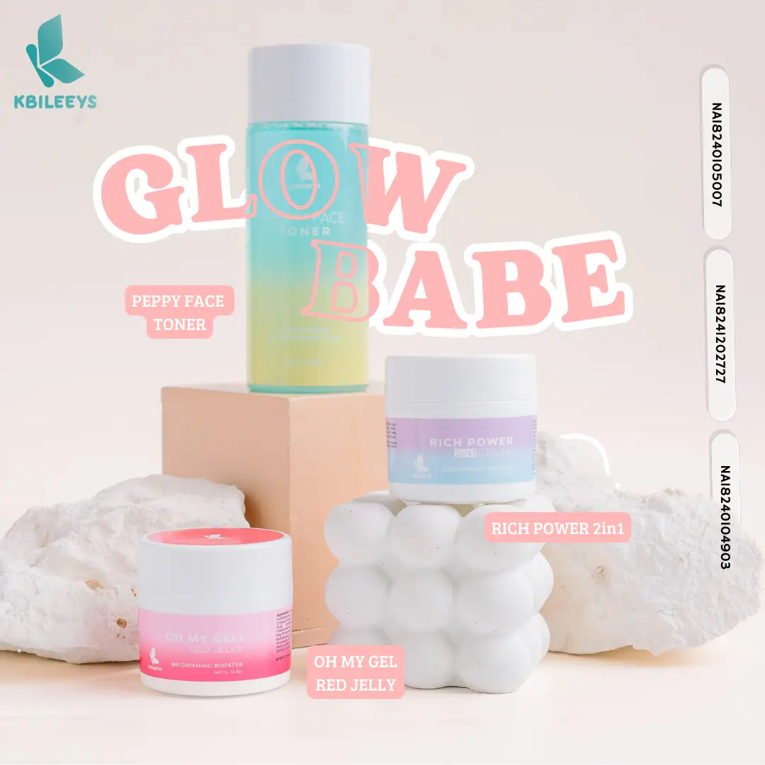 KBILEEYS GLOW BABE UNTUK WAJAH NORMAL , BERJERAWAT, SENSITIF