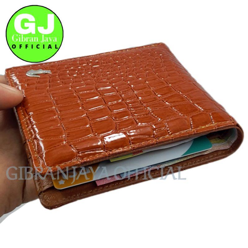 Dompet Pria 7 Slot Kartu Ukuran Standar Free Box Motif Kulit Crocodille 5