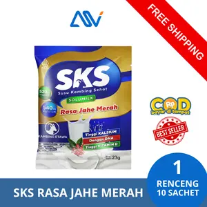 SKS Susu Etawa | Favorit Bunda Muzdalifah | 10 Sachet Susu SKS Rasa Jahe Merah Tinggi Kalsium dan Vitamin D