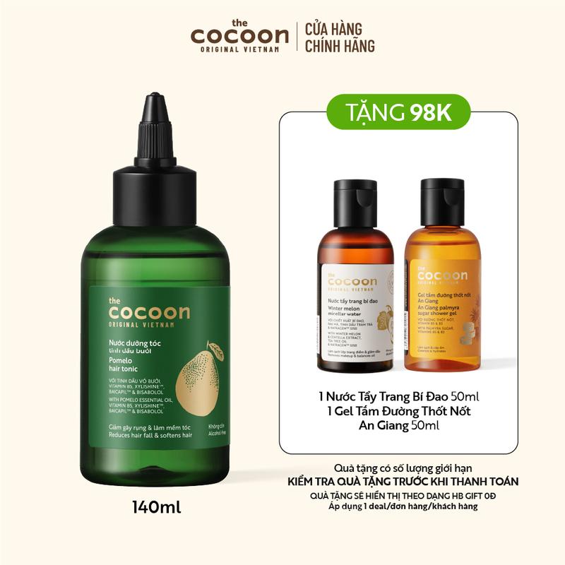 Cải tiến mới - Nước dưỡng tóc tinh dầu bưởi Cocoon ngăn ngừa gãy rụng và hỗ trợ mọc tóc 140ml