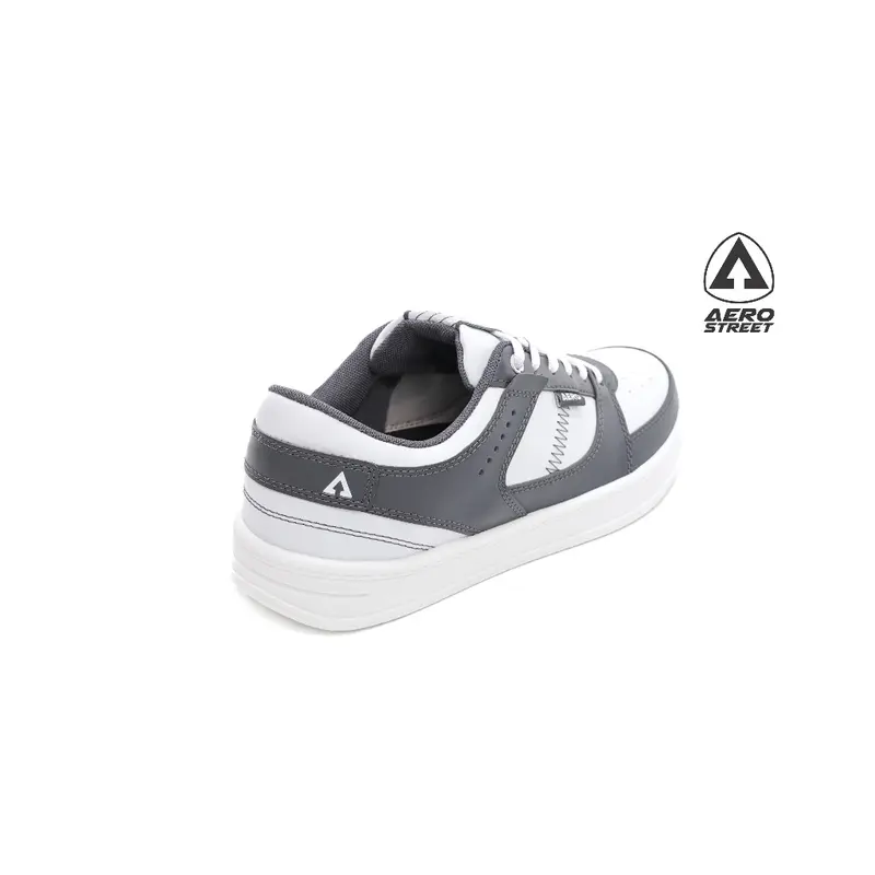 Aerostreet 37-44 Hoops Low 2.0 Putih Putih Abu Tua - Sepatu Sneakers Casual 3