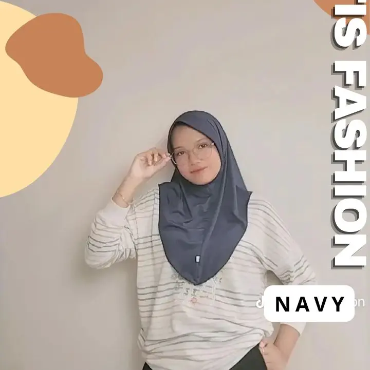Kerudung Bergo Bahan Balon Adem Berkualitas Anti Slip Jilbab Instan Nyaman ukuran M 7
