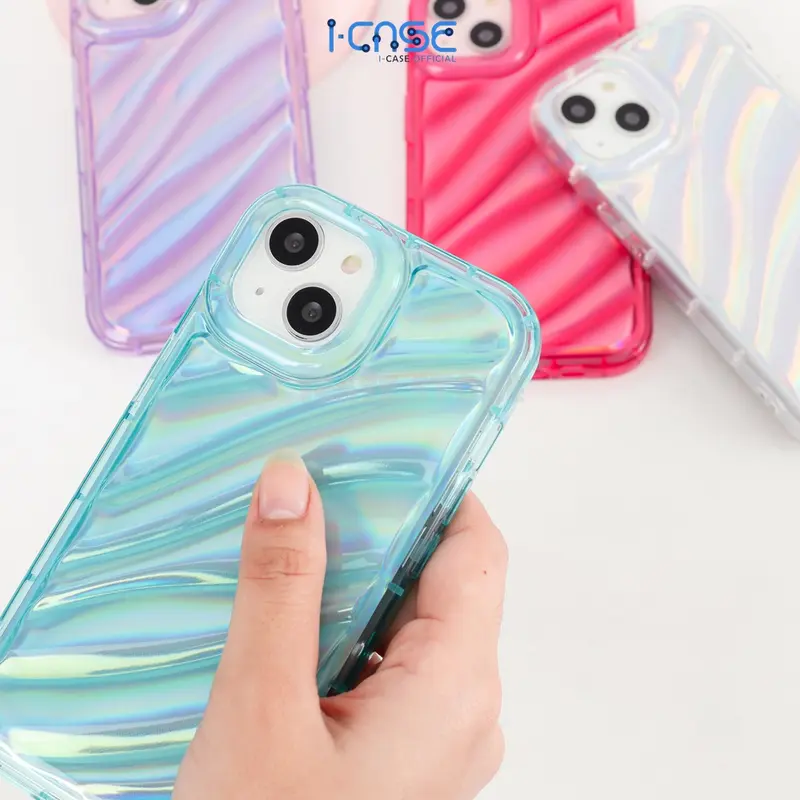 Dazzle Wave Soft Case for iPhone X XS XR MAX 11 12 13 14 Plus Pro Max Purple 4