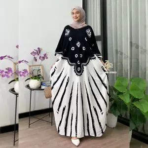 Kaftan Rayon Jumbo Motif Ony Ld 180 cm Muslim Wanita Cantik Nyaman