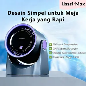 Kipas meja angin kencang senyap, kipas dinding turbin USB, kipas mini senyap, dapat diputar 105°