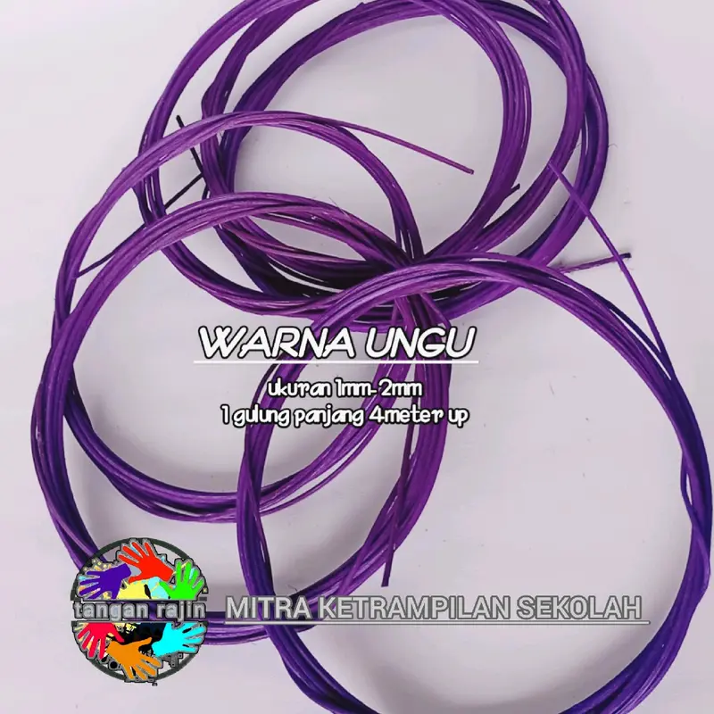 ROTAN PITRIT 1 M - 2 M WARNA terdiri 3-4 warna /1 paket isi 25 gulung  satu gulung panjang 3-4meter up 1