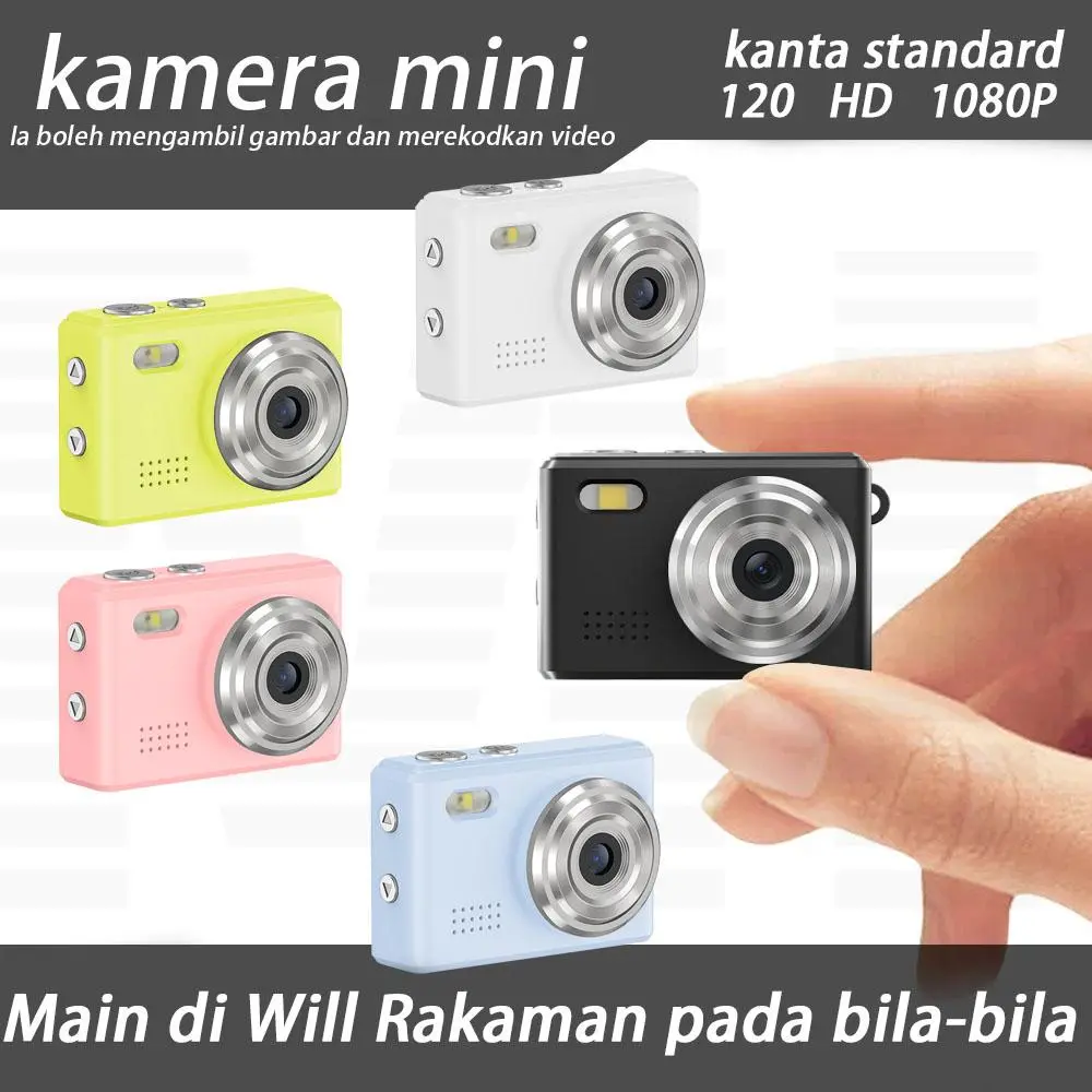 Kamera Mini Gantungan Kunci Populer | Kamera Ibu Jari Portabel Untuk Perjalanan | Perekam Digital Kecil Retro Dengan Lampu LED | Cocok Untuk Rekaman Aktivitas Luar Ruangan & Kehidupan Sehari-hari Cctv