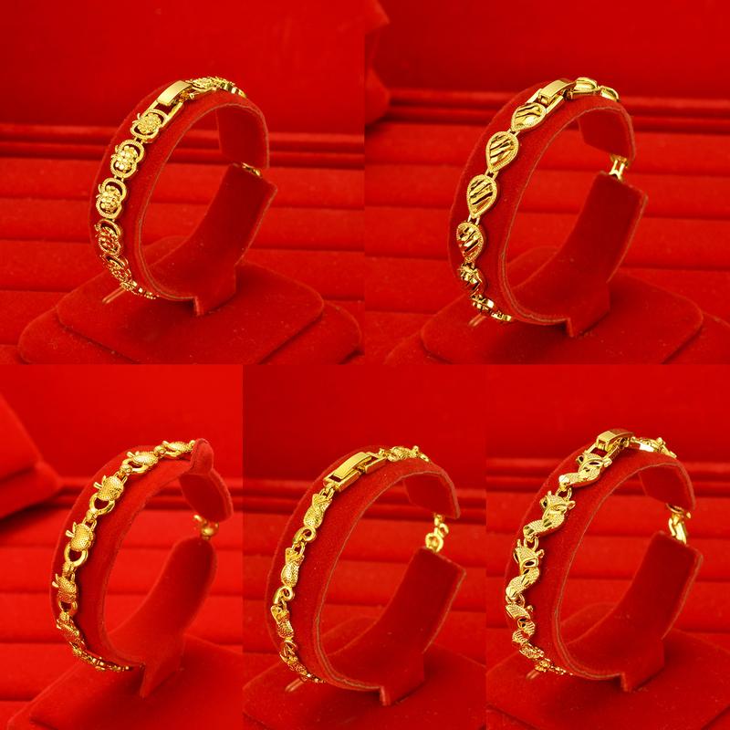 Product Introduction of Copper gold-plated watch chain, Geely bracelet, gold-plated accessories, non fading, non peeling alarm jewelry -24H shipping, free gift jewelry box 6