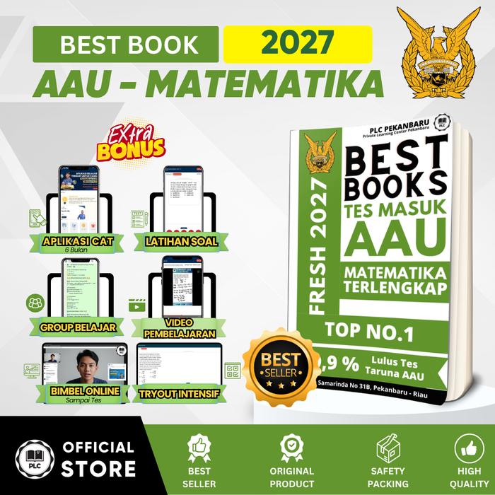 Gambar PLC Buku Matematika AAU Tes Masuk AAU Modul Matematika Aau 2027 - PLC PEKANBARU Original Latihan Soal Rumus Rahasia dari Plc Pekanbaru Kota Pekanbaru Tokopedia