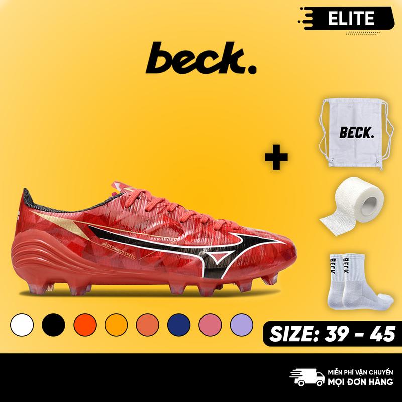 Giày Bóng Đá  Alpha 2 Elite Đen Loang, Beck, Đế Đinh FG, Bám Sân, Sân Cỏ Tự Nhiên