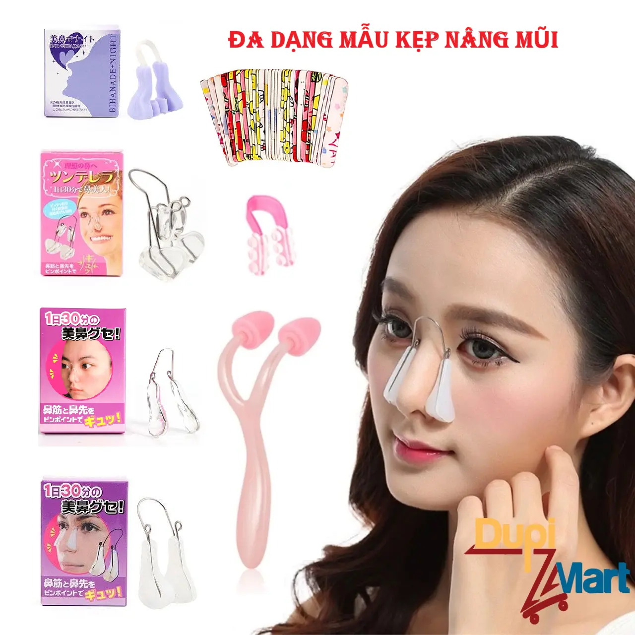 Kẹp Nâng Mũi Và Hỗ Trợ Làm Thon Gọn Cánh Mũi Mẫu Mới Silicon Mềm Mãi Dễ Chịu Hàng Loại Tốt Full Hộp - Kẹp Silicon làm cao mũi dành cho Nam - Nữ Women