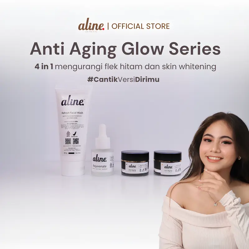 [FLASH SALE] Anti Aging Glow Series 4 in 1 kurangin flek hitam dan skin whitening || cerahkan wajah dan hilangkan flek di 5 hari Acid Ceramide Kusam Niacinamide Pembersih Wajah Mengencangkan/Mengangkat Facial Melembutkan Cleansing Mencerahkan Membersihkan 0
