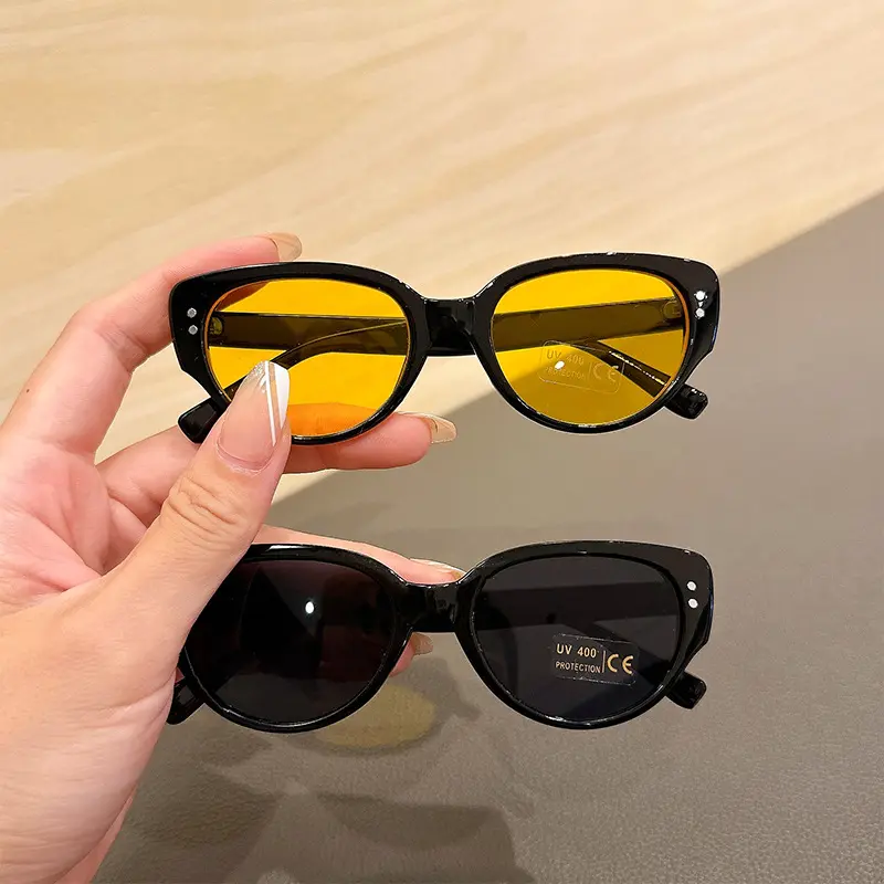 Kính Râm Chống Nắng Mắt Mèo Cổ Điển Cho Trẻ Em, Phong Cách Hàn Quốc, Dành Cho Bé Gái Và Bé Trai, Thiết Kế Dễ Thương, Chống Tia Cực Tím, Kính Mắt Cho Bé, Kính Râm Loại Tốt, Hàng Mới Về
