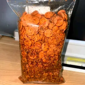 sosis goreng pedas daun jeruk kemasan 500gr sosreng sosis goreng pedas daun jeruk Food Snacks