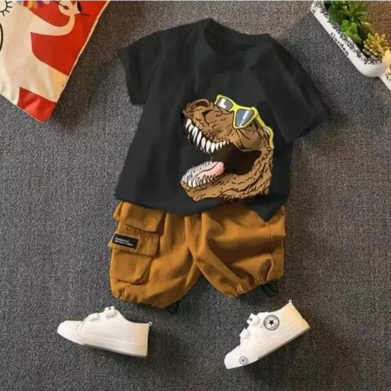 Pakaian Anak Laki Laki Motif Kekinian Terbaru Baju Anak Import Setelan Anak Murah Kaos Anak Fashion 1