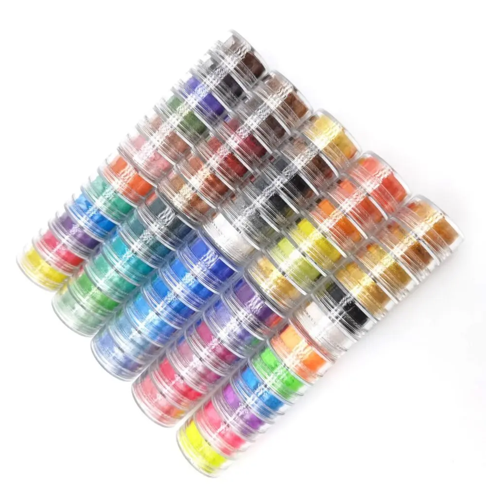 6 Colors/Set Glitter Mica Powder Mineral Soap Making New Pearlescent Epoxy Resin Dye DIY Crafts Nail Art Pigment ,