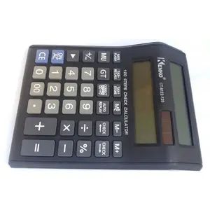 KALKULATOR KENKO CT 8122 - 2 LAYAR - 12 DIGIT - KALKULATOR BESAR Hitam