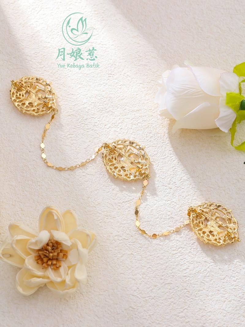 Product Introduction of ￼Peranakan Nyonya Kebaya Accessories Kerosang/Kerongsang Brooch Retro Style 14