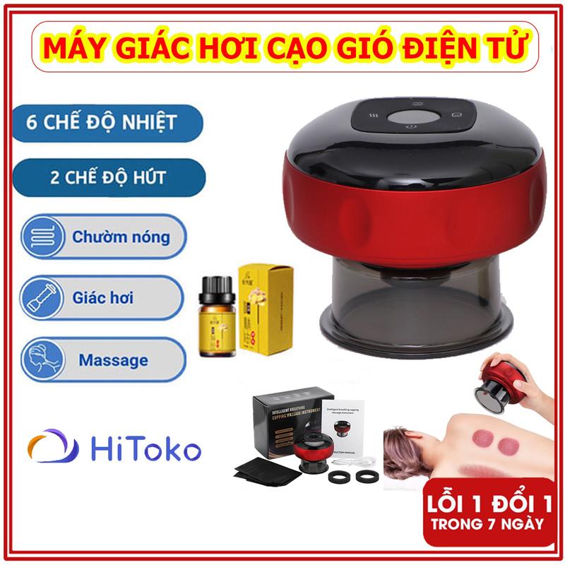 Máy massage giác hơi, Máy giác hơi điện cầm tay 6 chế độ sạc pin, Máy cạo gió điện tử, Máy mát xa giác hơi, Bộ dụng cụ giác hơi 6 mức nhiệt