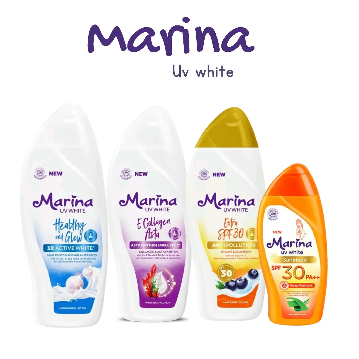 (READY) MARINA Uv White+ Marina Extra Spf 30 185ml