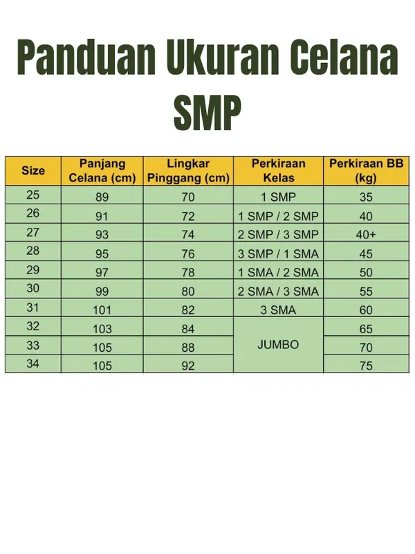 Celana PDL SMP SMA SMK Cargo Kompol Kempol Kantong Banyak Penggalang Pramuka SMP SMA Laki Laki Perempuan Wanita Cewek Panjang 2