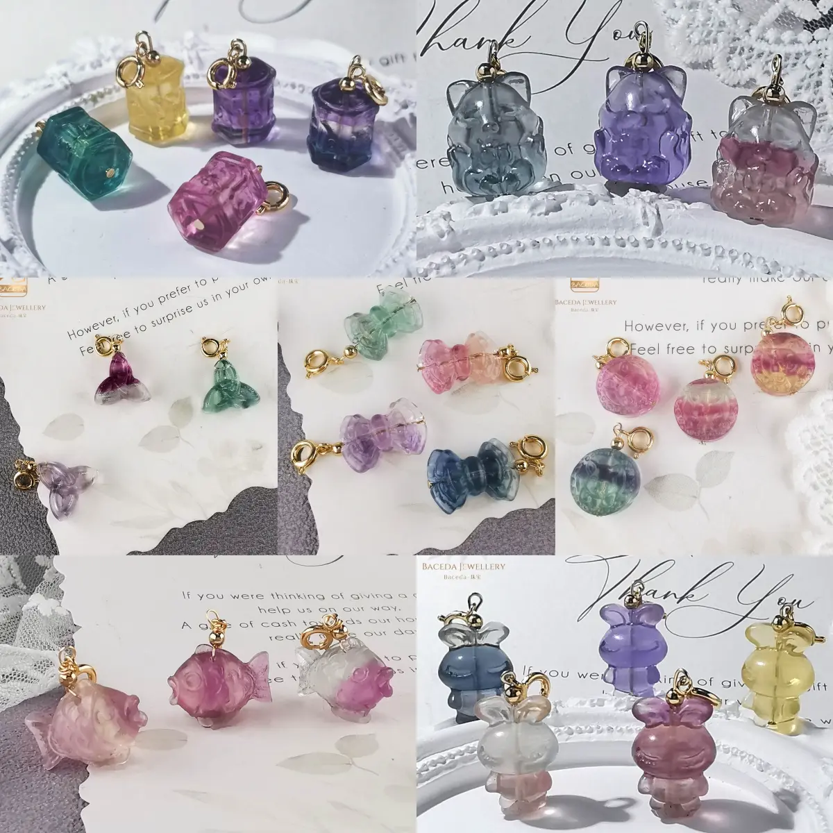 20230104 Cute Fluorite Rainbow Charms