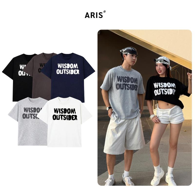 Áo thun in form boxy Wisdom Outsider ARIS.STU Áo thun cotton 2 chiều nam nữ…