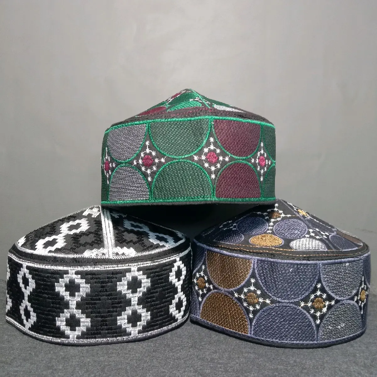 Kopiah Songkok Peci Pakistan Motif Ustadz Solmet Muslim Dewasa
