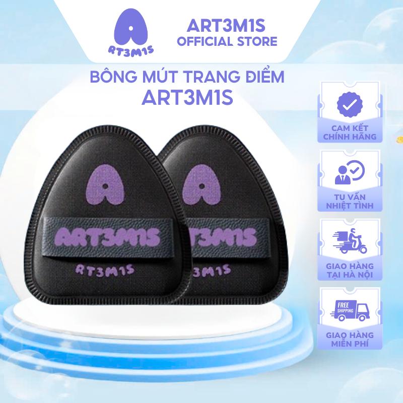 ART3M1S Bông Mút ART3M1S ĐEN Mềm Mịn Dùng Khô Ướt Tán Cushion Phấn Nước Phấn Nén Kem Nền