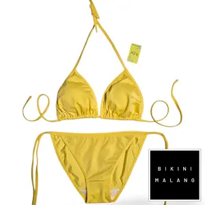BIKINI TALI SAMPING WARNA UNGU MAGENTHA TANPA KAWAT ADA BUSA