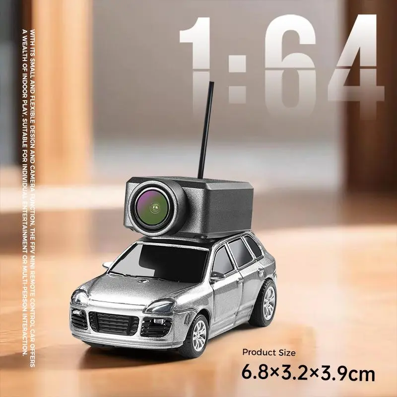 POKO Mobil RC Mini 1/64 FPV - Drift Car Kontrol APP, Kamera HD 720p, Transmisi WiFi Langsung, Gyro Stabilizer, Kecepatan Adjustable, Lampu LED, USB-C Recharge, Mainan Indoor/Outdoor & Balap Meja 4