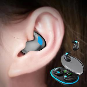 Auriculares inalámbricos intraaurales, compatibles con Bluetooth 5.49, mini auriculares inalámbricos, para uso deportivo y sueño, 2 auriculares + estuche de carga, baterías de ion de litio