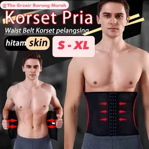 Korset Pria Perut Buncit Premium Asli Original Slimfit Corset Man Waist Belt