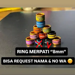 ring gelang cincin burung merpati dara 8 mm rikues nama