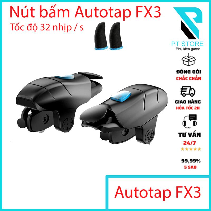 Nút bấm chơi game FX3 auto táp 32 nhịp/s bấm Pubg Mobile Free Fire 4 ngón cực nhạy cực bền và an toàn Cao Su Phụ Kiện