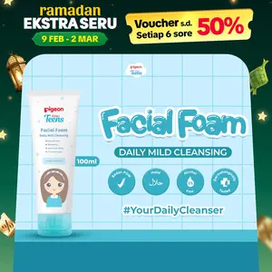 [RAMADAN SPECIAL] PIGEON TEENS FACIAL FOAM DAILY MILD CLEANSING 100ML| Kulit Kering | Sabun Cuci Muka Remaja | Pembersih Muka Remaja