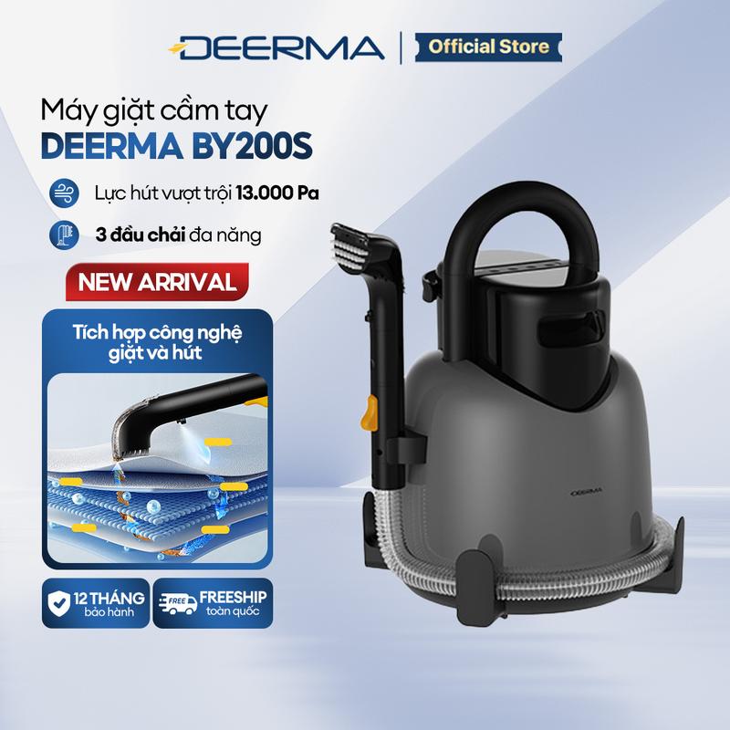 Máy giặt cầm tay Deerma BY200S làm sạch thảm, sofa vải, rèm với lực hút 13.000 Pa